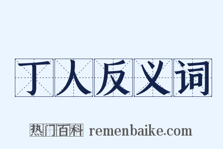丁人反义词是什么意思的图片